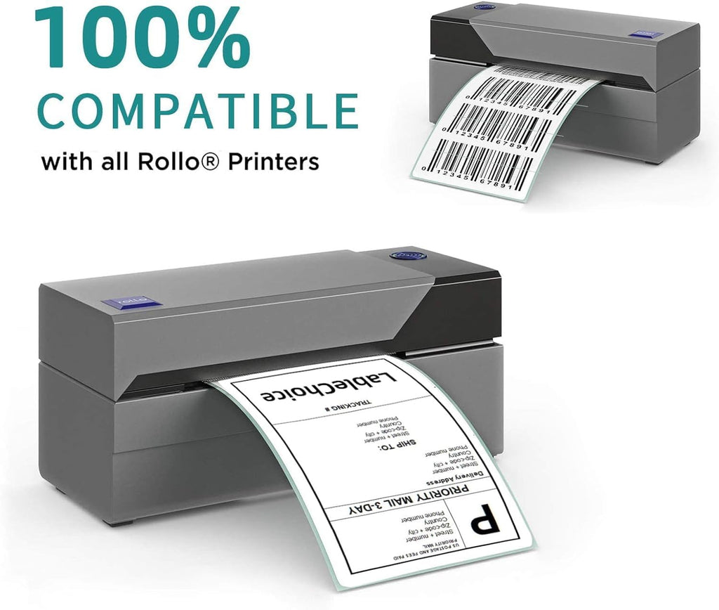 3"x2" 3-Proof Direct Thermal Barcode Shipping Labels for Zebra LP2844 GK420D GK420T ZD421 ZD420, 12 Rolls 8400 Pcs 2x3 Strong Adhesive Return Address Label Used with Rollo MUNBYN Arkscan - Image 3
