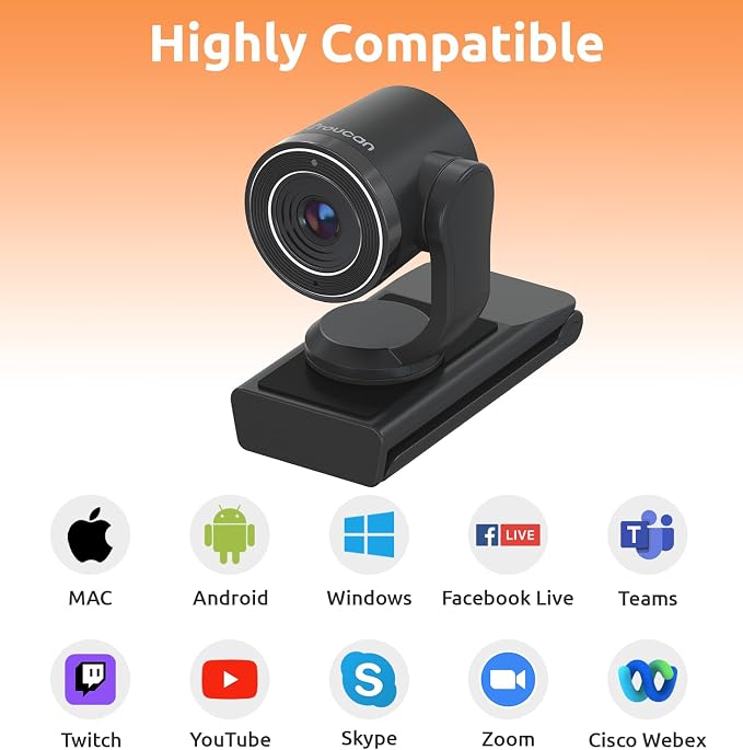 TOUCAN 1080P Webcam with Microphone,FHD Streaming Camera with 1080P/60fps,Privacy Protection Plug Play Ultra Compact Web Cam w/ 89°View for Computer/Meeting/Online Classes/Zoom/YouTube - Image 6