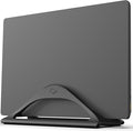 HumanCentric Vertical Laptop Stand for Desks Adjustable Matte Black MacBook | Upright Adjustable Holder to Dock Apple MacBook Stand, and Other Laptops to Organize Work & Home Office, Automatic Grip by HumanCentric