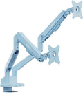 Pixio PS1D Wave Blue Dual Monitor Arm Stand Desk Mount - Fits up to 32 inches Monitors and up to 19.8lbs. VESA Compatibility and Integrated Cable Management by Pixio