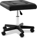 Wesiti Under Desk Foot Rest with Wheels, Adjustable Rolling Foot Stool Ottoman with Lockable Casters, PU Padded Leg Support for Office, Home, Pedicure & Workstation by Wesiti