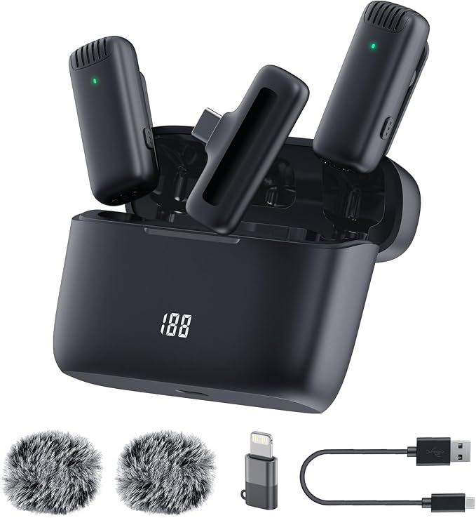 Labstandard Wireless Lavalier Lapel Microphone for iPhone, iPad, mini Video Recording Mic for Interview Video Podcast Vlog YouTube & Livestream, Noise Reduction, Plug & Play (J13 Pro) - Image 3