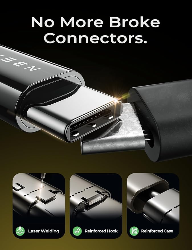LISEN for iPhone 16 15 USB C to USB C Fast Charging, 60W 2-Pack 1.6ft USB C Cable Type C Fast Charging Charger Cable for iPhone 16 15,Samsung S24 S23 iPad Pro 13 12.9 11 inch, iPad Air 5,Black - Image 4