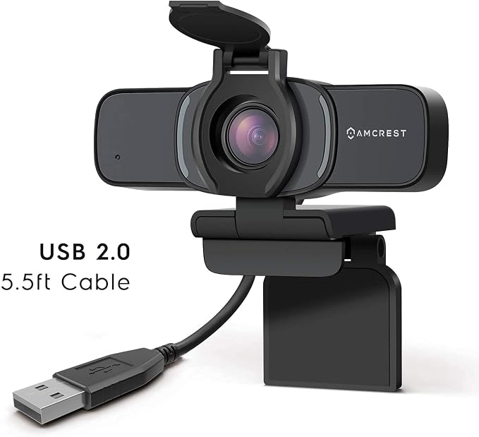 Amcrest 1080P Webcam with Microphone & Privacy Cover, Web Cam USB Camera, Computer HD Streaming Webcam for PC Desktop & Laptop w/Mic, Wide Angle Lens & Large Sensor for Superior Low Light (AWC201-B) - Image 5