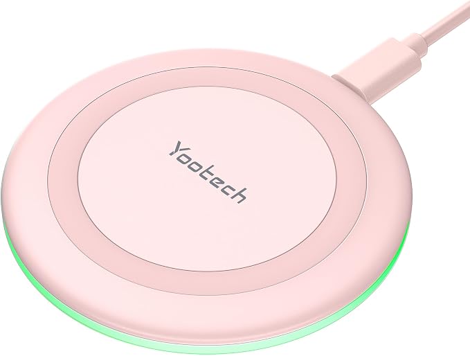 Yootech Wireless Charger,10W Max Wireless Charging Pad Compatible with iPhone 17/17 Pro/17 Pro Max/Air/16/15/14/13/SE 2022/12/11,Samsung Galaxy S25/S24/S23,for AirPods Pro 3(No AC Adapter) by yootech