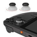eXtremeRate Replacement Thumbsticks for Steam Deck LCD & OLED, Custom Analog Stick Joystick Repair Kit with Original Touch Sensing, Anti-Slip Textured Grip for Steam Deck Handheld Console - Black Gray by eXtremeRate