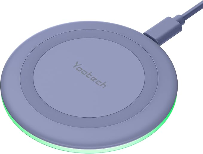 Yootech Wireless Charger,10W Max Wireless Charging Pad Compatible with iPhone 17/17 Pro/17 Pro Max/Air/16/15/14/13/SE 2022/12/11,Samsung Galaxy S25/S24/S23,for AirPods Pro 3(No AC Adapter) by yootech