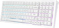Redragon K723 Wireless Mechanical Gaming Keyboard, Creamy Switches, White | Bluetooth/2.4G/USB-C Wired, RGB Backlit, Hot Swappable Pre-lubed, 96% Custom Gasket Structure for PC/Mac/PS/Xbox by REDRAGON