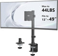 WALI Heavy Duty Single Monitor Arm Desk Mount for 13-49 Inch Screens, Ultrawide Monitor Stand with Full Motion Tilt, Swivel, Rotation, Holds up to 44 lbs, C-Clamp Mount for VESA 75/100mm,(M001S) by WALI