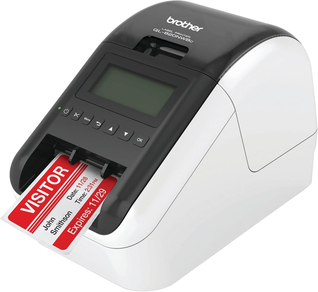 Brother QL-820NWBC Ultra Flexible Label Printer with Multiple Connectivity Options, Black/White, 5.7" x 5" x 9.2" - Image 2
