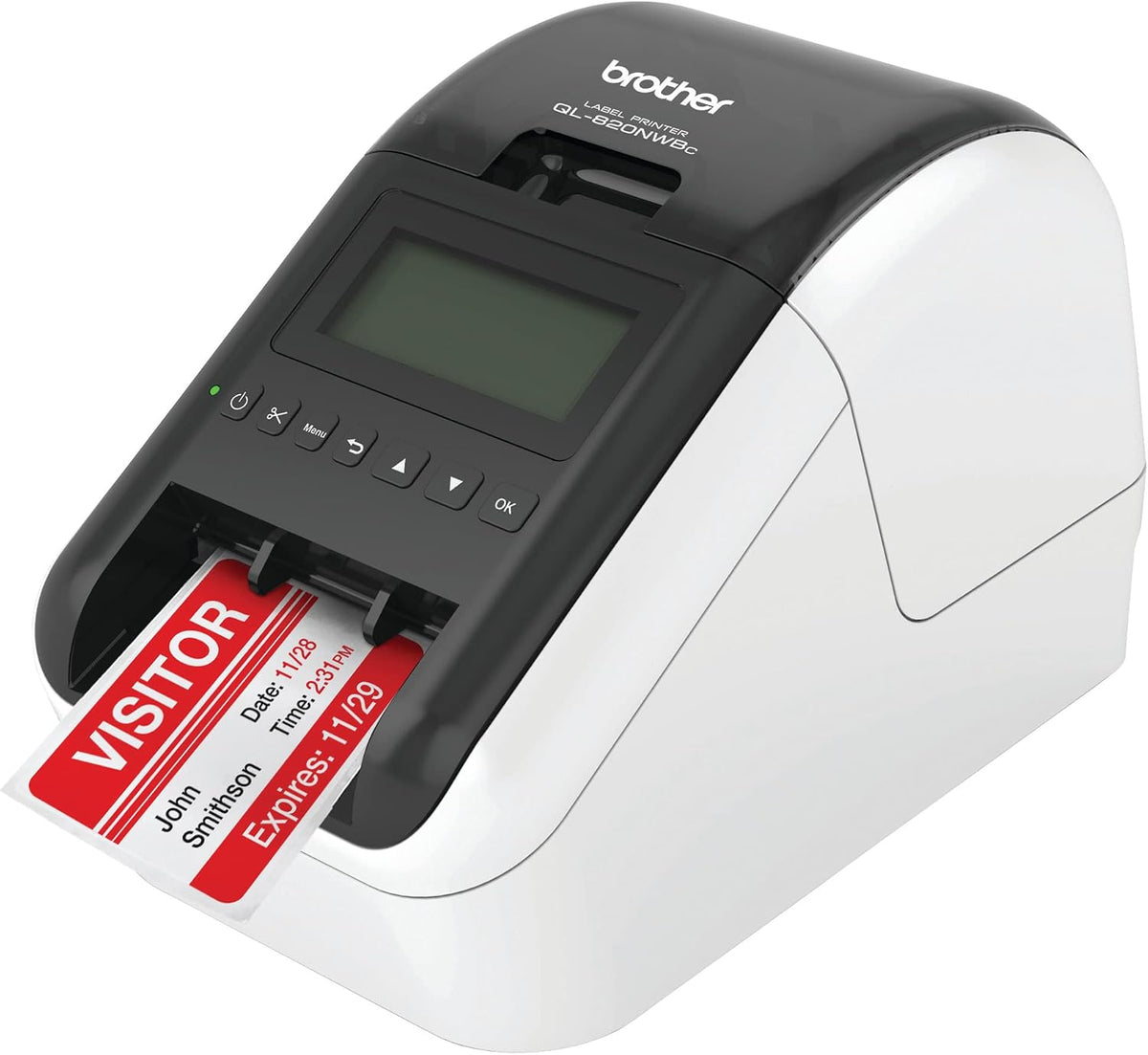 Brother QL-820NWBC Ultra Flexible Label Printer with Multiple Connectivity Options, Black/White, 5.7" x 5" x 9.2" - Image 2