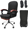 XL Office Chair Cover with Armrest Covers for Large Executive Chairs,Black by NeColorLife