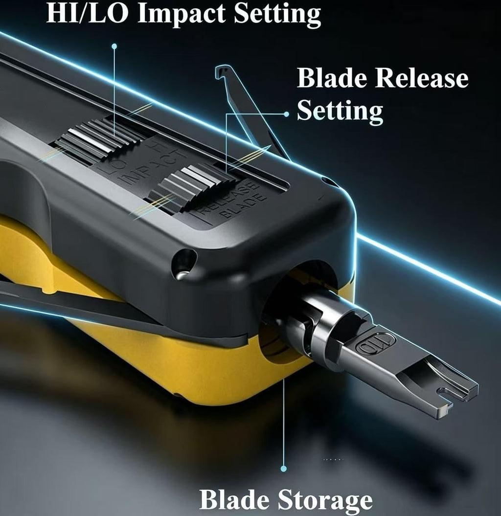 Network Tool Kit for Cat6 Cat5e Cat5, Pass Through rj45 Crimp Tool Kit, Pass Through Ethernet Crimper for Cat5 Cat5e Cat6, Wire Tracker, 110/88Punch Down Tool, Cutter, Stripper - Image 7
