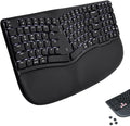 X9 Performance Wireless Mechanical Ergonomic Keyboard - (BT + 2.4G + Wired) - Wireless Mechanical Split Ergonomic Keyboard - Built-in Wrist Cushion, Pink Switch, Backlit, Rechargeable - for PC/Mac by X9Performance