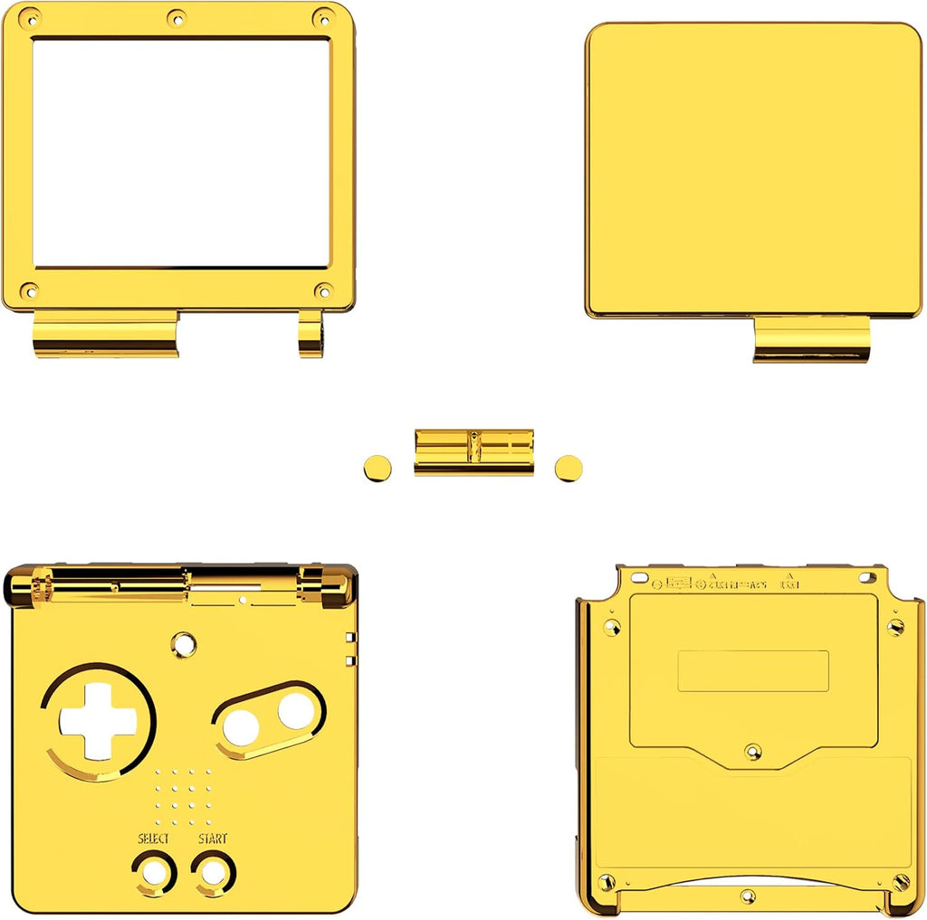 IPS Ready Upgraded eXtremeRate Chrome Gold Glossy Custom Replacement Housing Shell for Gameboy Advance SP GBA SP – Compatible with Both IPS & Standard LCD – Console & Screen NOT Included - Image 8