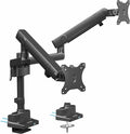 VIVO Premium Aluminum Full Motion Dual Monitor Desk Mount Stand with Lift Engine Arm, Pole Extension, and USB Ports, Fits Ultrawide Screens up to 40 inches, STAND-V102BDU by Unknown