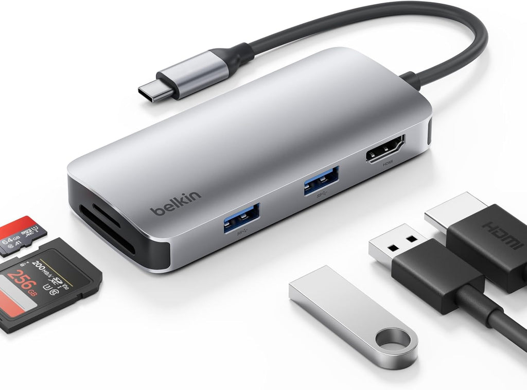 Belkin USB-C Hub 5 in 1 4K HDMI, 2 USB-A, SD & MicroSD by Belkin