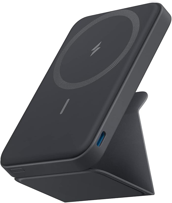 Anker 622 Magnetic Power Bank, 5,000mAh Foldable Wireless Portable Charger | Battery Pack with Stand and Side USB-C Port, Magsafe-Compatible for iPhone 16 / 15 / 14 / 13 Series by Unknown