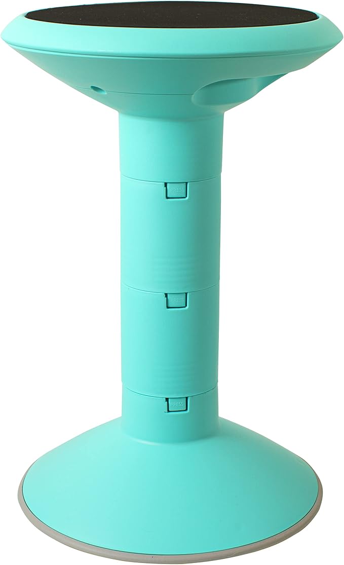 Storex Active Tilt Stool – Ergonomic Seating for Flexible Office Space and Standing Desks, Adjustable 12-24 Inch Height, Teal (00325U01C) - Image 10