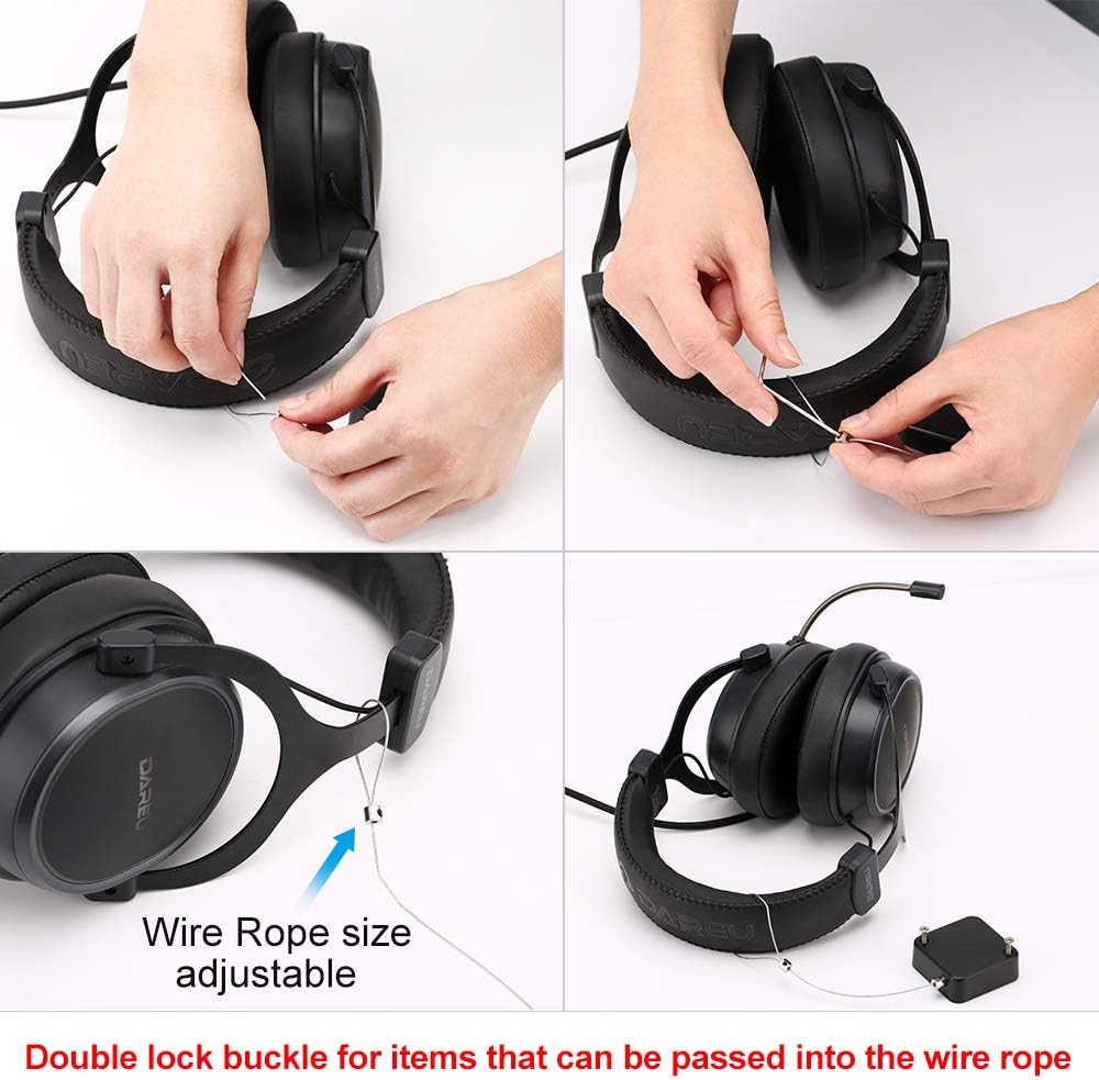 Loradar Retractable Cable Lock with Cable Tethers Customizable Cable Tether Stop Lost of Conference All Kinds Adapters and Safety Lock for All Kinds of Exhibits Such As Earphone.,Glasses,Watches. - Image 6