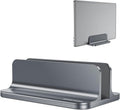 OMOTON Vertical Laptop Stand Holder, Adjustable Dock for MacBook, Gray | Aluminum Stand for MacBook Stand, Fits Chromebook & Gaming Laptops up to 17.3 in, Office Desk Organization, Space-Saving by OMOTON