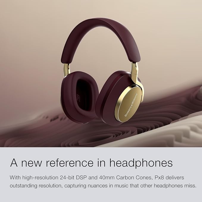 Bowers & Wilkins Px8 Over-Ear Wireless Headphones, Tan - Image 4