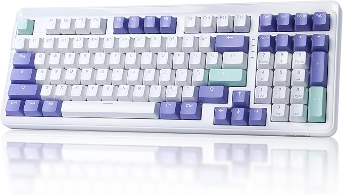 DAREU EK98pro Wireless Mechanical Keyboard, Gasket Hot Swappable Custom Structure, Creamy Pre-lubed Linear Switches, PBT Keycaps, BT5.0/2.4GHz/USB-C, RGB Backlit Gaming Keyboard for Win/Mac by DAREUGAMINGDIRECT