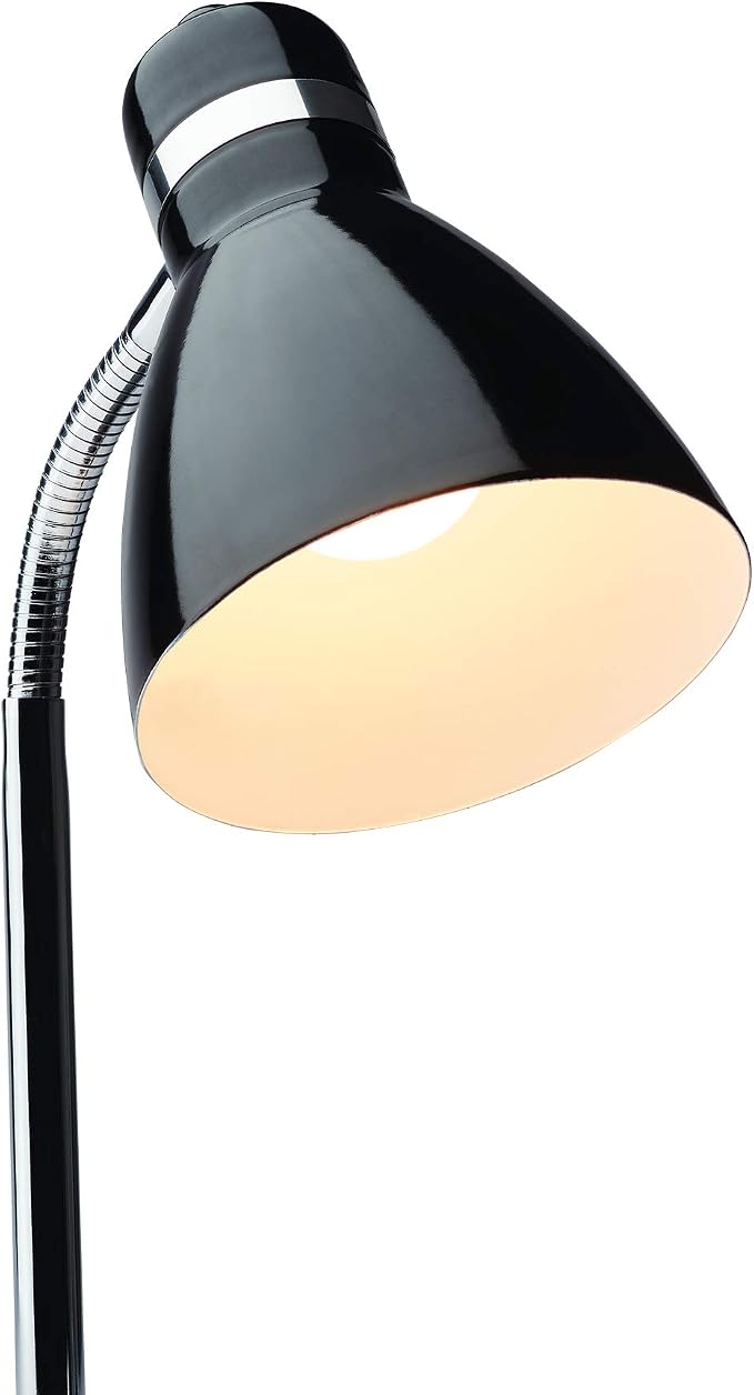 Newhouse Lighting NHDK-OX-BK Oxford Black Metal Flexible Classic Desk or Table Lamp for Office or Bedroom Use - Image 3