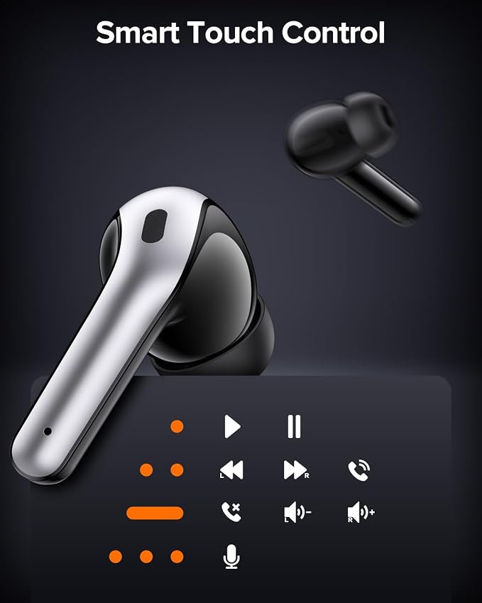 TAGRY Bluetooth Headphones True Wireless Earbuds 60H Playback LED Power Display Earphones with Wireless Charging Case IPX5 Waterproof in-Ear Ear buds with Mic for TV Smart Phone Laptop Computer Sports - Image 7