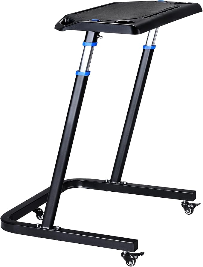 RAD Cycle Products Adjustable Bike Trainer Fitness Desk Portable Workstation Standing Desk | Adjustable Standing Desk with Non-Slip Laptop Holder and Lockable Wheels to Exercise While Working or Watching TV - Image 5