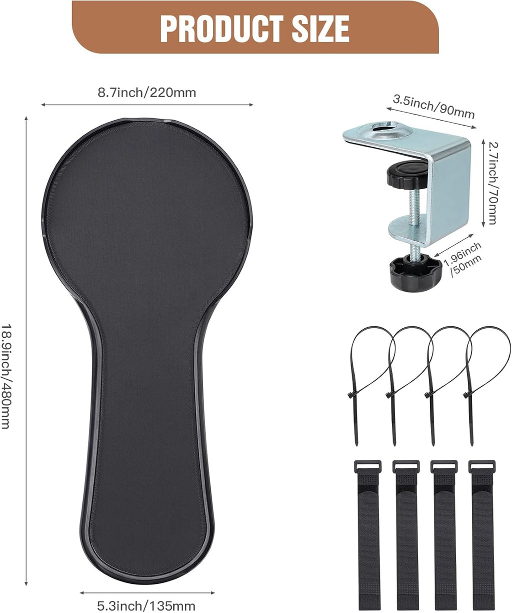 Upgrade Chair arm Mouse pad, Ergonomic Arm Rest Mouse Pads for Chairs and Desk, Adjustable Mouse Tray,Forearms Pressure Relief Computer Desk Extender, Black (Black（YU8351）) - Image 3