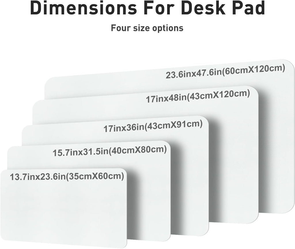 Aothia Faux Leather Desk Mat – Large Mouse Pad, Non-Slip PU Leather Blotter, Waterproof Writing Surface for Office and Home (Off-White, 47.2" x 23.6") - Image 5