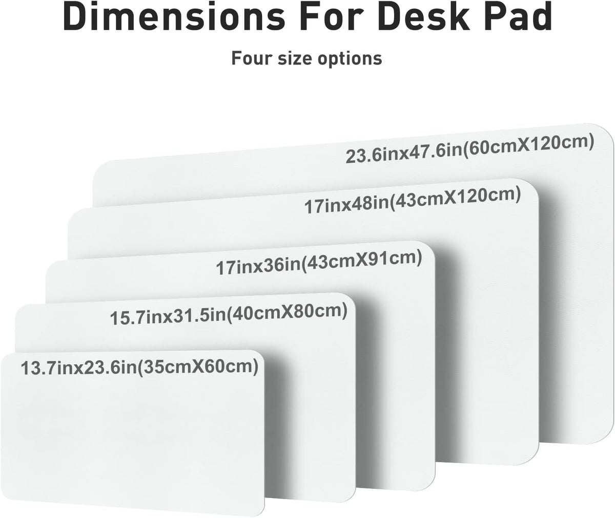 Aothia Faux Leather Desk Mat – Large Mouse Pad, Non-Slip PU Leather Blotter, Waterproof Writing Surface for Office and Home (Off-White, 47.2" x 23.6") - Image 5