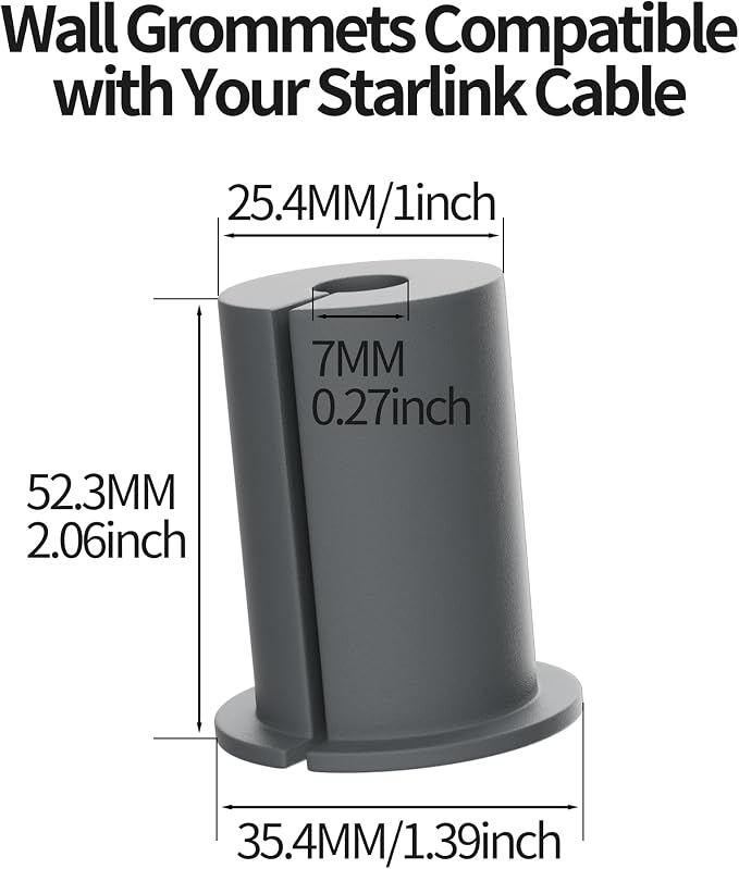Starlink Cable Routing Kit Wall Pass Through Grommet Mounting Kit 3/4" and 5/16" Drill Bit, Wire Clips & Cable Ties for Starlink Gen 2/3 Dish & Mini Ethernet Installation - Image 6