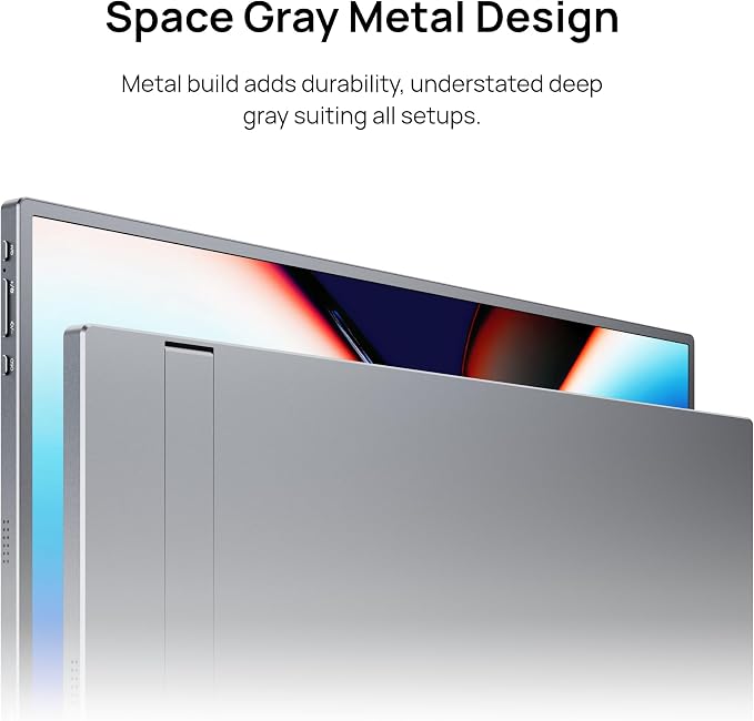 ARZOPA 17.3" Portable Monitor Gray, 1080P FHD IPS 103% sRGB - Z1C Plus | Laptop Gaming Monitor with Built-in Kickstand HDMI USB C External Screen for PC Mac Phone Xbox PS5 - Image 9