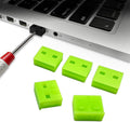 10Pcs USB Port Lock with 1 Keys, Locking USB Port/Dust Blocker, USB Dust Cover Cap Female Port Plugs Protector, Compatible with Computer,TV,Router,USB Devices(Green) by WXZRLIU