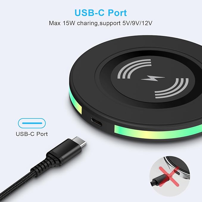 Wireless Charger Samsung Fast Charging Pad Wireless Phone Charger for | Android Samsung Galaxy S26 S25 Ultra S25 S24 S23 S22 S21,Wireless Charging Station Cargador Inalámbrico para for iPhone 17 16 - Image 4