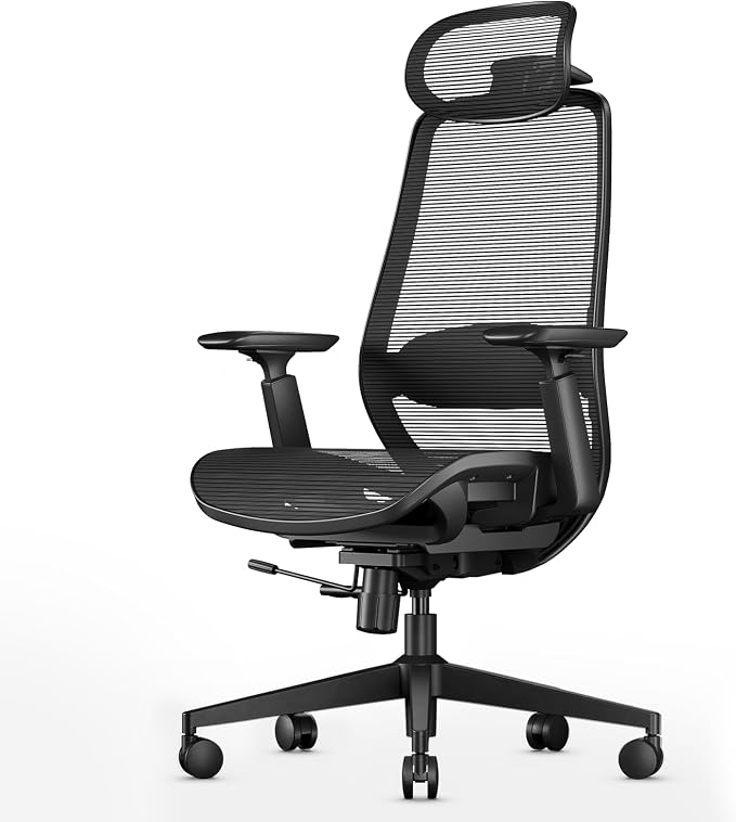 ProtoArc EC200 Pro Ergonomic Mesh Office Chair for Remote Work, Black | 4D Armrests, Adjustable Lumbar & Seat Depth, 3D Headrest, Ergonomic Desk Chair for Home Office Programmers by ProtoArc