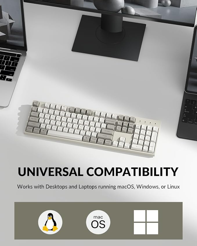 Keychron C2 Pro Wired Mechanical Keyboard with 8K Hz Polling Rate, Full Size Custom RGB Backlit Hot-Swappable, Non-Shine Through PBT Keycaps Compatible with Mac Windows Linux (Silent Banana Switch) - Image 5