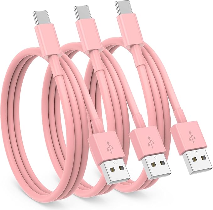 3 Pack Car Carplay Cable for iPhone 16 15 Pro Max 15 Plus Car Charger, 3FT USB to USB C Cable for Car Charger Adapter, Carplay USB C Cord Accessories Charging for iPad 10th Gen/iPad Pro Air 5th-Pink by delonicharger