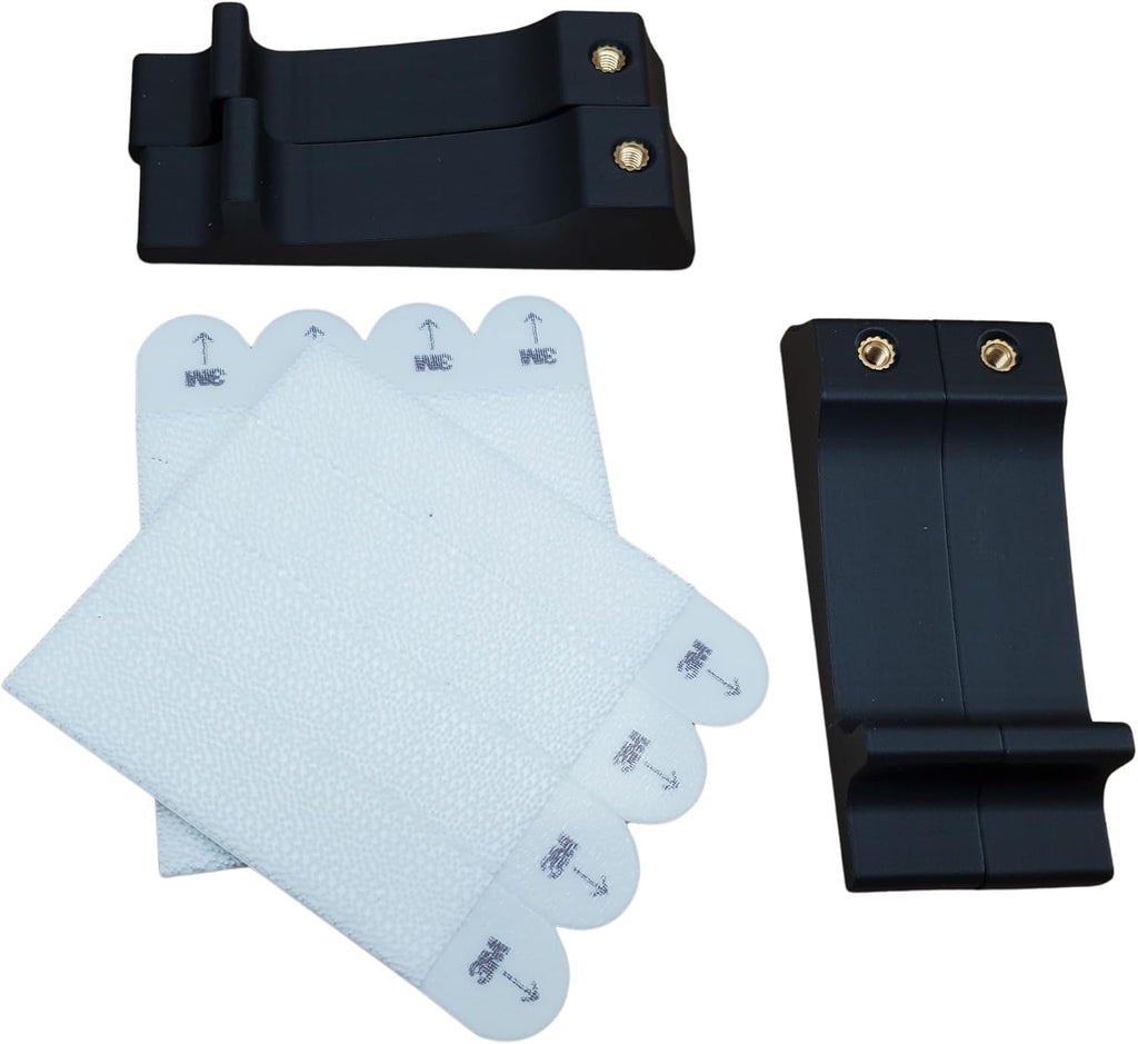 'Just Hanging Pegboards' Pegboard Wall Mounting Hardware, Compatible with IKEA SKADIS, Compatible with Command Strips. No Wall Holes Required. Pegboard Screws not Included. (Matte Black) - Image 4