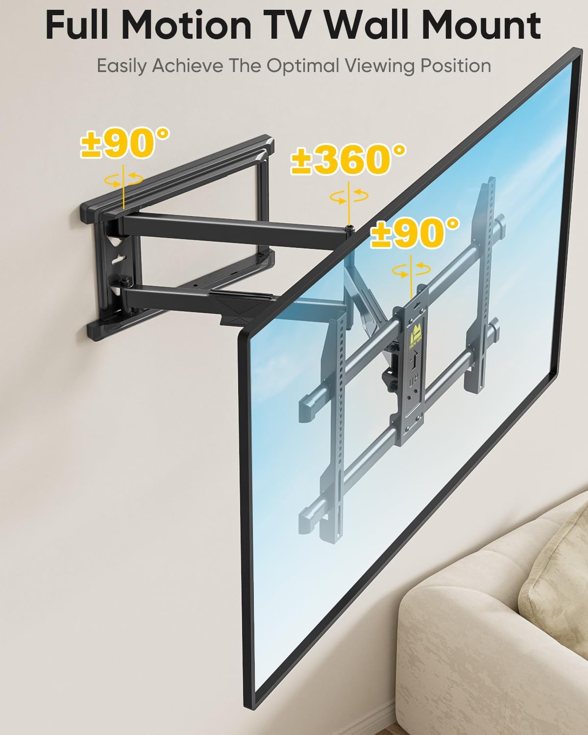FORGING MOUNT Long Arm TV Mount for Most 37-75 Inch TVs up to 100lbs - Image 4