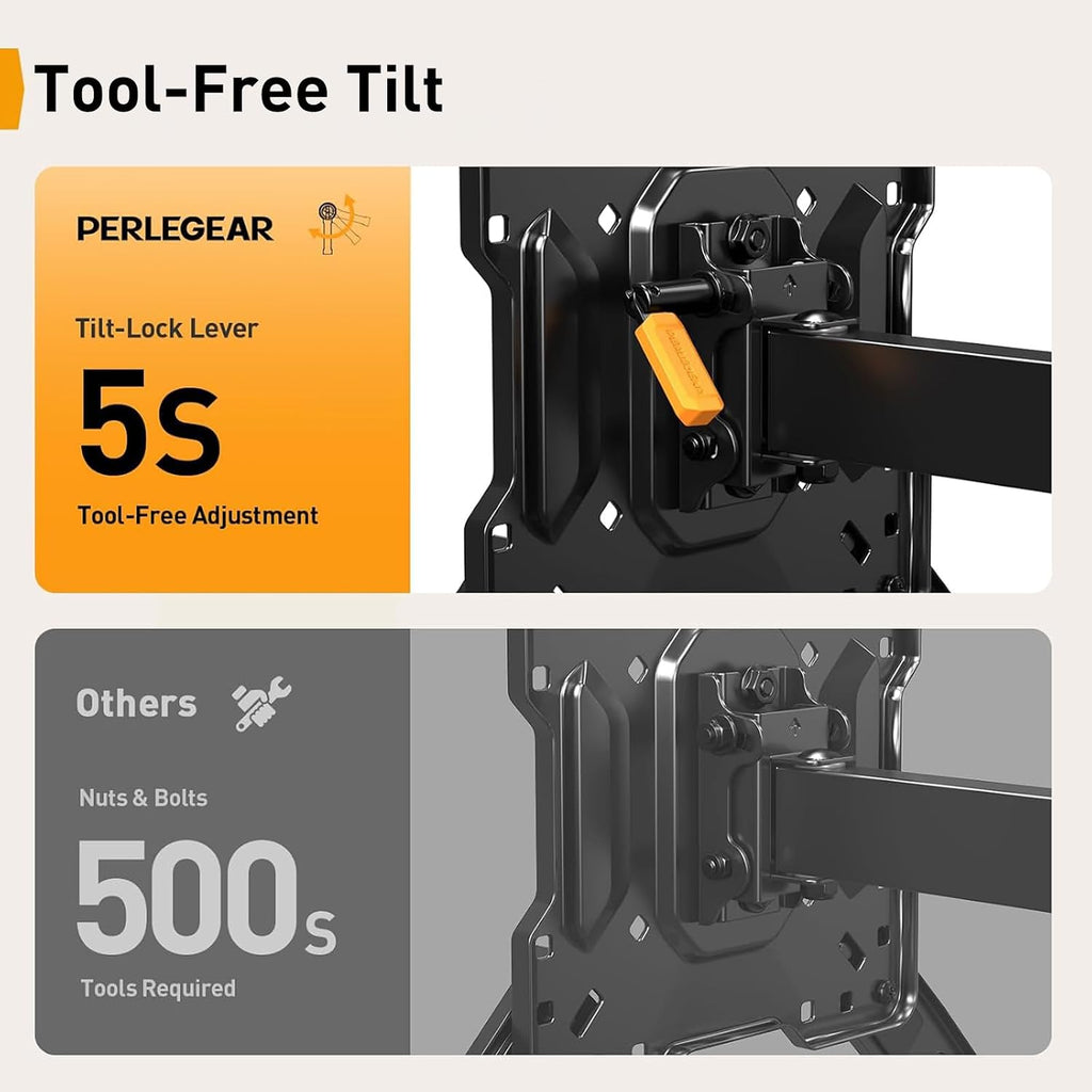 Perlegear Long Arm TV Wall Mount for 32-65″ TVs, 37.4” Long Extension - Image 6