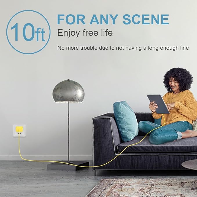 iPhone Charger Fast Charging 10FT iPhones 17 16 15 Charger 3 Pack | Type C Chargers USB C Charger for iPhone Air 17/17 Plus/17 Pro/17 Pro Max/16/16 Plus/16 Pro/16 Pro Max (Yellow) - Image 7