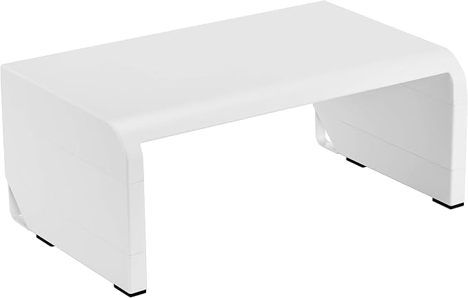 Bostitch Office Konnect Adjustable Monitor Stand Riser, 4 Height Adjustments, Built-In Cable Management, Rubber Feet - White by BostitchOfficeProducts