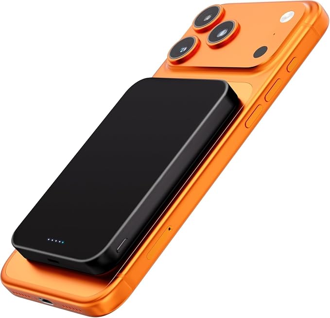 Power Bank, Ultra-Thin 10,000mAh Magnetic Wireless Portable Charger, 22.5W Fast Charging Battery Pack, Comes with USB-C Cable, Designed for iPhone Air /17/16/15/14/13/12 by Unknown
