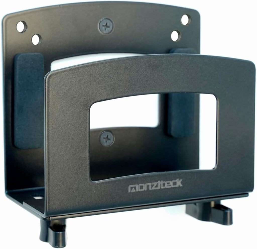 Adjustable Small Device Wall Mount Or VESA Mount Behind the Monitor |Design for Streaming Media Player, Switch, WII,Cable Boxes, Modems,Router,Power,mini pc,Mac mini,OptiPlex MFF and More by Monzlteck