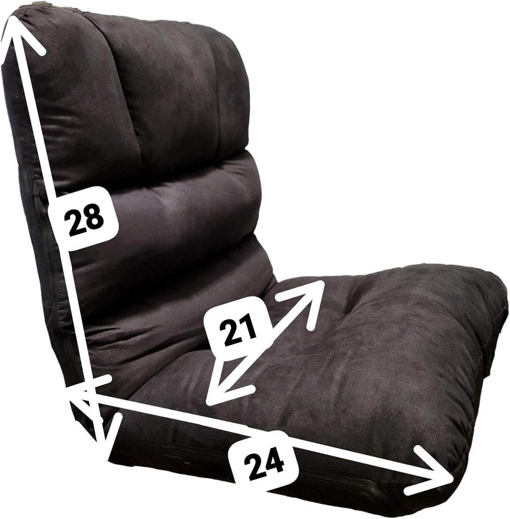 Relaxus Ohm Chair Adjustable Portable Floor Chair, High-Density Poly-Fill Cushioning, Padded Frame with Back Support, Folding Sofa Chair, Padded Bed, Recliner, Gaming, Meditation, Recliner. Carry Bag - Image 2