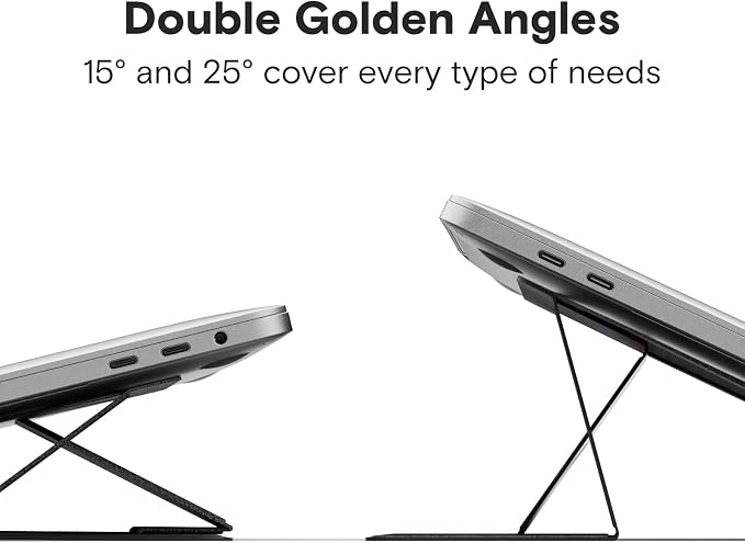 MOFT Laptop Stand for Desk, Stick-On Computer Stand with Dual-Angle, Ergonomic Laptop Riser Holder for Travel, Foldable & Portable MacBook Stand Fits 11.6"-16" Laptops, Starry Grey - Image 5