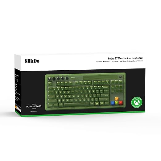 8BITDO Retro 87-Key Wireless RGB Mechanical Gaming Keyboard - Xbox Edition - Image 6